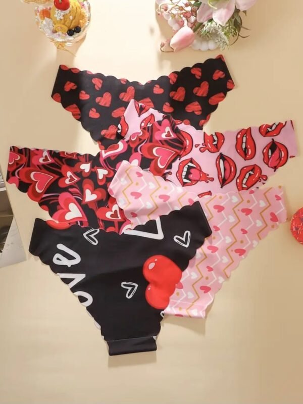 Bombacha Sexy Con Estampado Corazon